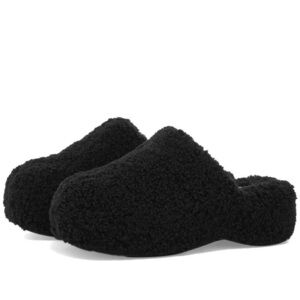Simon Miller Bubble Clog Womens 6, black furry faux fur clogs shoe